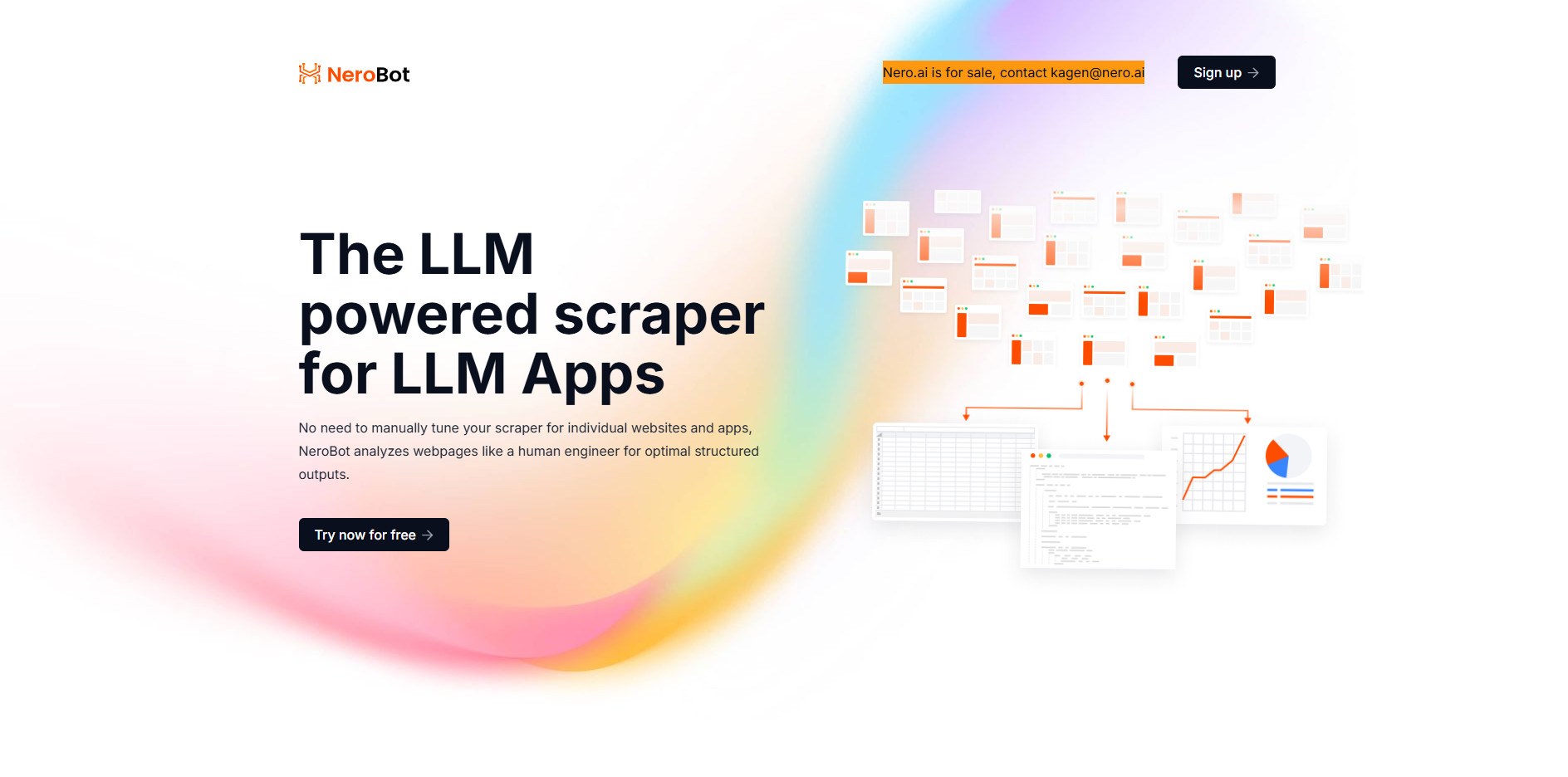 Nerobot | The LLM powered scraper for your LLM Apps